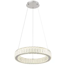 Pendul Globo MUCKY metal, cristal K5, crom, LED, 2700K-6500K, 50W, 2995lm - 67162-50