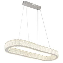 Pendul Globo MUCKY metal, cristal K5, crom, LED, 2700K-6500K, 58W, 3566lm - 67162-58