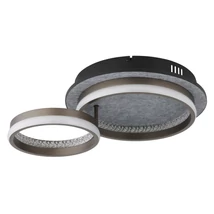 Plafoniera Globo DELLA metal, plastic, gri, negru, alb, transparent, LED, 30W, 3000-4000-6000K, 1200Lm - 67179D1