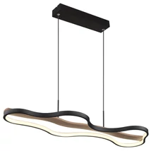 Pendul Globo BEZZY metal, lemn, negru, maro, LED, 2700K-6500K, 30W, 1100lm - 67181H