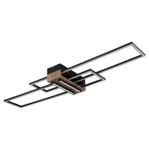 Plafoniera Globo DAKARI metal, lemn, plastic, negru, maro, alb, LED, 40W, 3000K, 1920Lm - 67208-40N