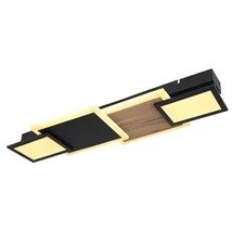 Plafoniera Globo CAROLINE metal, lemn, plastic, negru, maro, LED, 3000K, 30W, 1850lm - 67279-30