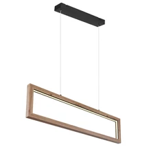Pendul Globo MANDERA metal, lemn, plastic, negru, maro, LED, 3000K, 24W, 1200lm - 67287H
