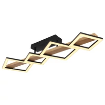 Plafoniera Globo DUSTIN metal, lemn, plastic, negru, maro, LED, 3000K, 35W, 1880lm - 67288D2