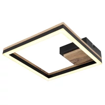 Plafoniera Globo BEATRIX metal, lemn, plastic, negru, maro, LED, 3000K, 12W, 600lm - 67297D