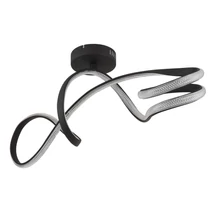 Plafoniera Globo SWIRL metal, acril, negru, alb, LED, 30W, 4000K, 2350Lm - 67341DS