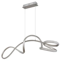 Pendul Globo SWIRL metal, plastic, nichel, alb, LED, 40W, 4000K, 3670Lm - 67341N
