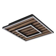 Plafoniera Globo WOODY metal, lemn, plastic, negru, maro, alb,LED, 18W, 3000K, 1000Lm - 67345D