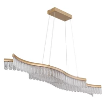 Pendul Globo JULIET metal, acril, auriu, transparent, LED, 35W, 3200K , 1560Lm - 67348HG