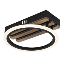 Plafoniera Globo BLEVINS metal, lemn, plastic,  negru, maro, alb, LED, 10W, 3000-4200-6000K, 580Lm - 67360D1