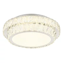 Plafoniera Globo KLARA metal, cristal, crom, transparent, LED, 38W, 358-2818lm, 2700K-6000K - 68157-38