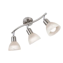 Plafoniera Globo DAYTONA metal, sticla, nichel, alb, E14 - 818903016X