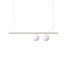 Pendul IdealLux PERLINE SP2 OTTONE metal, sticla, alama, alb, G9, 3000K, 3W, 370lm - 282107