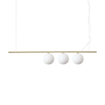 Pendul IdealLux PERLINE SP3 OTTONE metal, sticla, alama, alb, G9, 3000K, 40W, 370lm - 282114