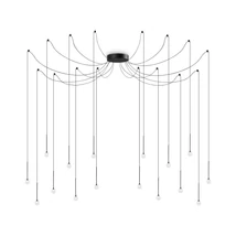 Pendul IdealLux LUCCIOLA SP16 NERO metal, plastic, negru, LED, 3000K, 16W, 1150lm - 284002
