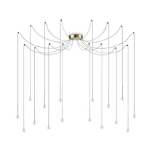 Pendul IdealLux LUCCIOLA SP16 OTTONE metal, plastic, alama, negru, LED, 3000K, 16W, 1150lm - 284019