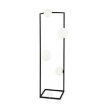 Lampadar IdealLux ANGOLO PT5 NERO metal, sticla, negru, alb, G9 - 284309