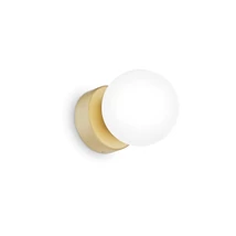 Aplica de perete IdealLux PERLAGE AP1 OTTONE metal, sticla, alama, alb, G9, 3000K, 3W, 370lm - 292410