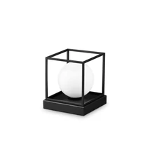 Veioza IdealLux LINGOTTO TL1 SMALL metal, sticla, negru, alb, G9 - 304151