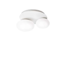 Plafoniera IdealLux NINFEA PL2 BIANCO metal, sticla, alb, GX53, 3000K, 9W, 910lm - 306957