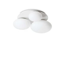 Plafoniera IdealLux NINFEA PL3 BIANCO metal, sticla, alb, GX53, 3000K, 9W, 910lm - 306964