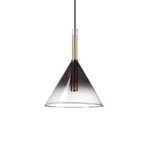 Pendul IdealLux EMPIRE SP1 CONO metal, sticla, auriu, transparent, fumuriu, G9 - 309798