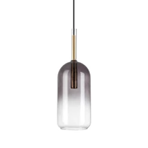 Pendul IdealLux EMPIRE SP1 CILINDRO metal, sticla, auriu, transparent, fumuriu, G9 - 309804