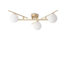 Plafoniera IdealLux ATLAS PL3 metal, sticla, auriu, alb, G9 - 311340