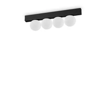 Plafoniera IdealLux PING PONG PL4 metal, sticla, negru, alb, LED, 3000K, 11W, 1000lm - 313283