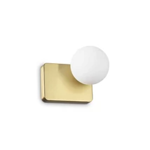 Aplica de perete IdealLux PENTA AP1 metal, sticla, auriu, alb, G9 - 314334