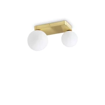 Plafoniera IdealLux PENTA PL2 metal, sticla, auriu, alb, G9 - 314815