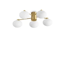 Plafoniera IdealLux HERMES PL5 D60 metal, sticla, alama, alb, G9 - 316697