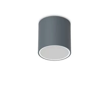 Plafoniera exterior Ideallux TECHO PL1 ROUND D15 ANTRACITE metal, sticla, antracit, transparent, GU10, IP54 - 318103