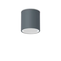 Plafoniera exterior Ideallux TECHO PL1 ROUND D09 ANTRACITE metal, sticla, antracit, transparent, GU10, IP54 - 318110