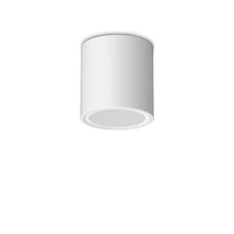 Plafoniera exterior Ideallux TECHO PL1 ROUND D09 BIANCO metal, sticla, alb, transparent, GU10, IP54 - 318127