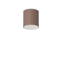 Plafoniera exterior Ideallux TECHO PL1 ROUND D09 COFFEE metal, sticla, cafenea, transparent, GU10, IP54 - 318134