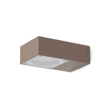 Aplica de perete exterior Ideallux SIRIO AP1 COFFEE metal, sticla, cafenea, transparent, GX53, IP65 - 318196