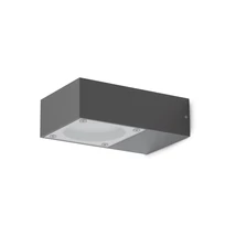 Aplica de perete exterior Ideallux SIRIO AP1 NERO metal, sticla, negru, transparent, GX53, IP65 - 318219