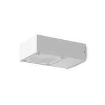 Aplica de perete exterior Ideallux SIRIO AP1 BIANCO metal, sticla, alb, transparent, GX53, IP65 - 318226