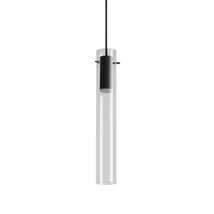 Pendul Ideallux FLAM SP TRASPARENTE metal, sticla, negru, transparent, LED, 10W, 900lm, 3000K - 321059