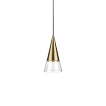 Pendul Ideallux CONO SP1 OTTONE metal, sticla, alama, transparent, GU10 - 321479