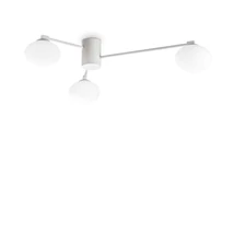 Plafoniera IdealLux HERMES PL3 D90 metal, sticla, alb, G9 - 322674