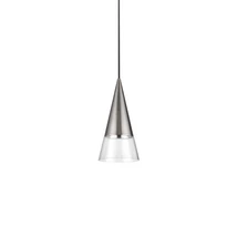 Pendul Ideallux CONO SP1 NICKEL metal, sticla, nichel, transparent, GU10 - 322803