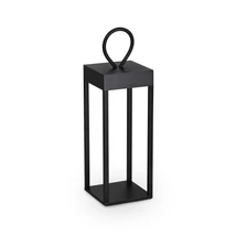 Veioza Ideallux ENYA TL NERO metal, sticla, negru, transparent, LED, 5W, 300lm, 3000K, IP54 - 323237