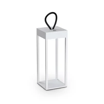 Veioza Ideallux ENYA TL BIANCO metal, sticla, alb, transparent. LED, 5W, 300lm, 3000K, IP54 - 323251