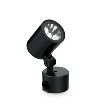 Lampadar exterior Ideallux O-ZONE PT SMALL metal, sticla, negru, transparent, LED, 13W, 1150lm, 3000K, IP66 - 325019