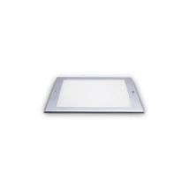 Spot incastrabil in sol IdealLux TAURUS PT WIDE SQUARE metal, sticla, gri, alb, LED, 3000K, 6W, 620lm, IP67 - 325644
