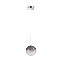 Pendul Ideallux EQUINOXE SP1 D15 FUME' SFUMATO metal, sticla, crom, fumuriu, G4 - 326351
