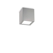Plafoniera exterioara IdealLux TECHO PL1 SMALL metal, sticla, gri, alb, GU10, IP54 - 326894