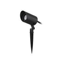 Spot exterior Ideallux KOALA PR 7W CON PICCHETTO metal, sticla, negru, transparent, LED, 7W, 630lm, 3000K, IP65 - 331386